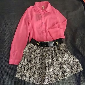 Neon Pink Sheer Shirt